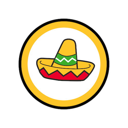 Taste of Mexico Sombrero Patch for Folder