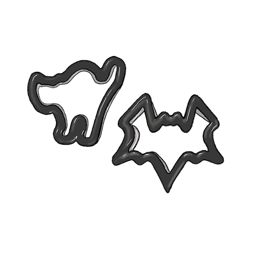 Bat and Cat Cookie Cutter
