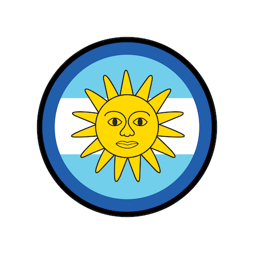 Comida Argentina Argentine Sun Patch for Folder