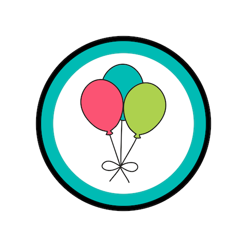 Lets Party Balloons Patch