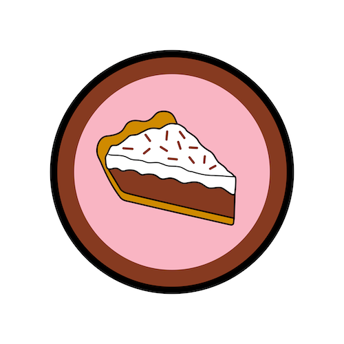 Kitchen Kid Cafe Chocolate Pie Slice Patch